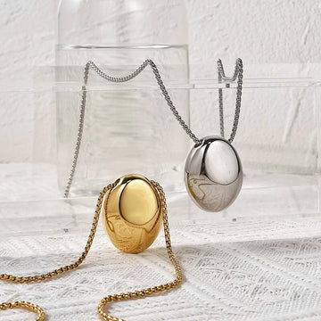 Hollow Pebbles Long Necklace