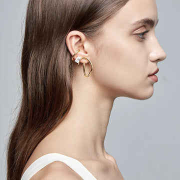 Zircon Gold Earring