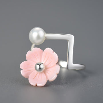 Natural Pearl Flower Ring