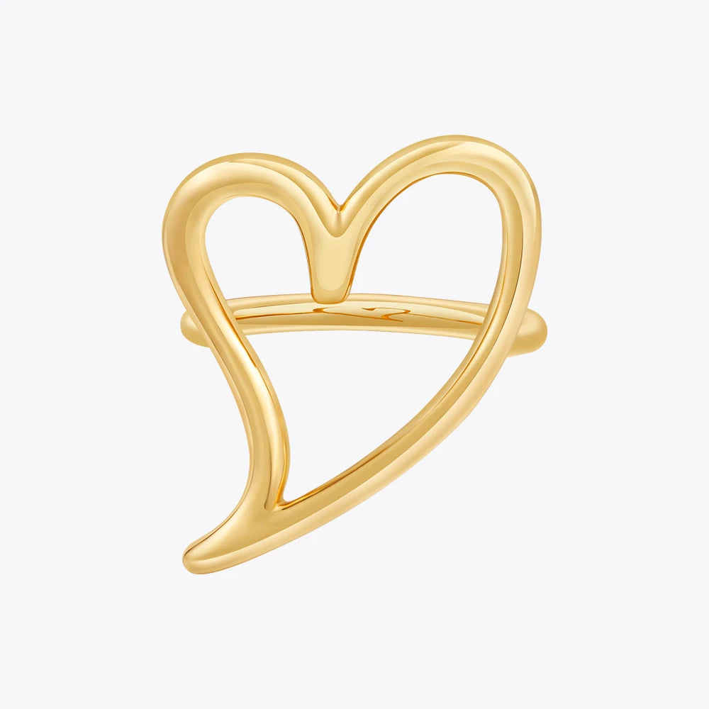 Cutout Heart Ring For Women