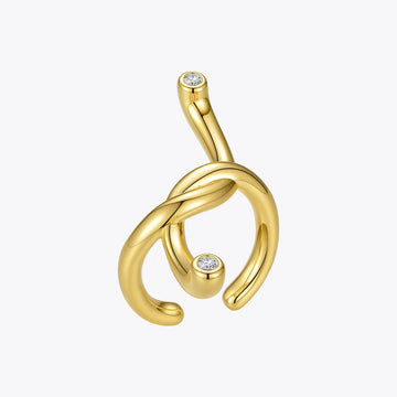 Open Curved Knot Rings