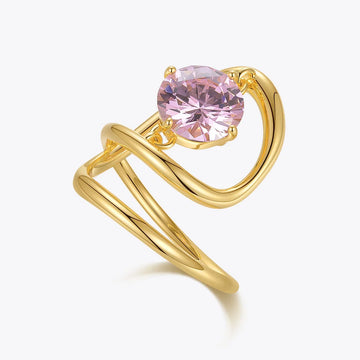 Aestethic Pink Stone Rings