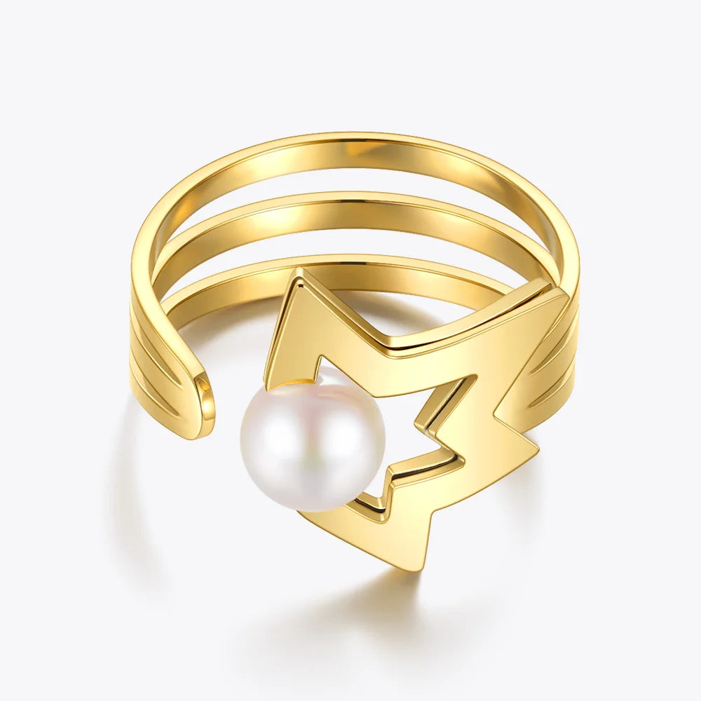 Pearl Star Rings For Women