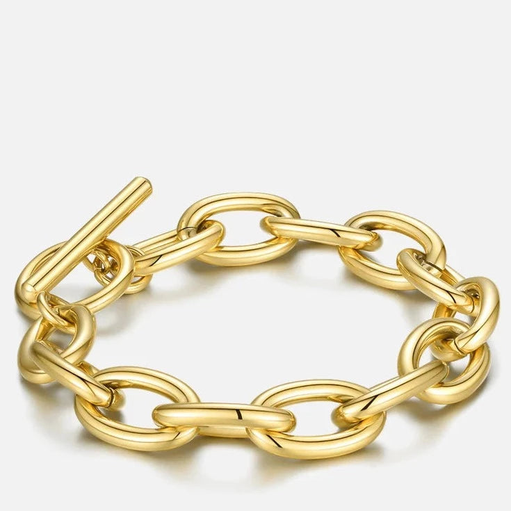 Punk Oval Gold Bracelets